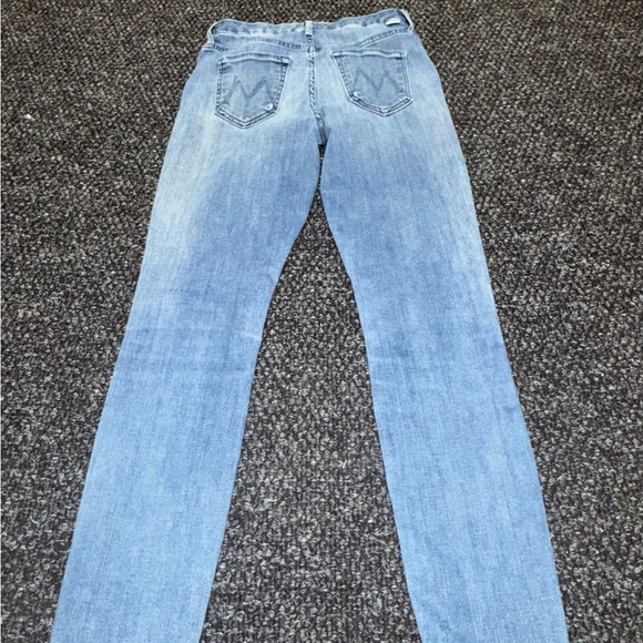 MOTHER The Looker Ankle Fray High Waisted Jeans 25 Light Wash - Picture 2 of 10